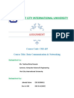 Port City International University Assignment on Data Communication & Networking