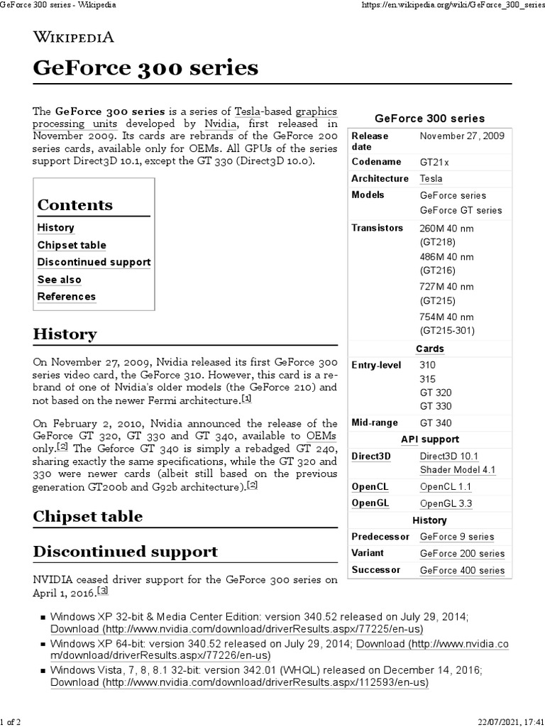 Geforce 300 Series | PDF | Graphics Processing Unit | Computer Graphics