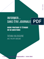 Informer Sans Etre Journaliste Guide Pratique Et Ethique en 50 Questions