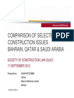COMPARISON OF CONSTRUCTION ISSUES IN GULF STATES