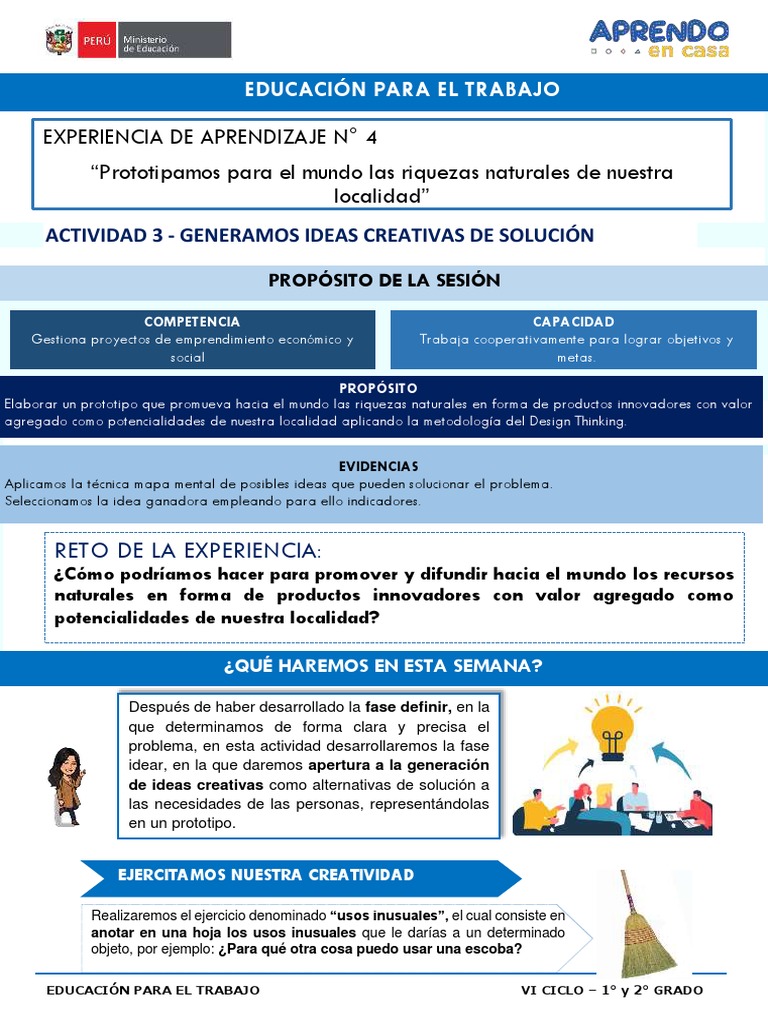 Design Thinking: Fase Idear en Educación | PDF | Creatividad ...