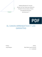 El Canon Arrendaticio y Las Garantías. Patricia Luque