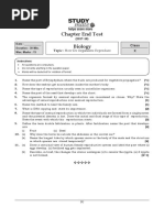 Chapter End Test: Biology