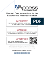 Use and Care Instructions For The Easyaccess Telescopic Ladder