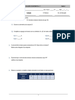 Ficha de Avaliação N.º 1 Da Areal