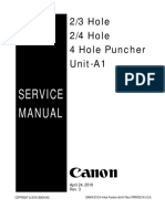 2/3 Hole 2/4 Hole 4 Hole Puncher Unit-A1: Service Manual