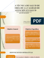 Auditoría de La Calidad de La Atención en Salud