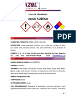 Hoja de Seguridad de Acido Acetico