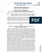 Boletín Oficial Del Estado: Ministerio de La Presidencia, Relaciones Con Las Cortes Y Memoria Democrática