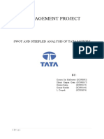 Management Project: Swot and Steepled Analysis of Tata Motors