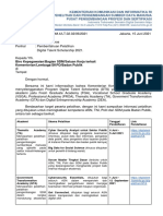 Surat Pemberitahuan Pelatihan DTS Kominfo 2021