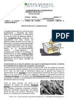 Taller #1 - C. Politicas 11° - La Importancia de La Democracia