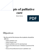 Concepts of Palliative Care
