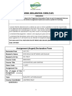 Plagiarism Declaration Form (T-DF)