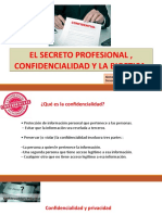 Confidencialidad y Bioetica