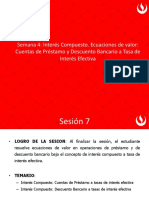 Interes Compuesto a Tasa de Interes Efectiva- Ecuaciones de Valor - Cuentas de Prestamo SEMANA 4