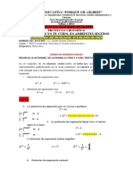 Orden de números reales y propiedades de potencias