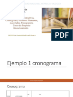 Cronograma, Aspectos Administrativos y Presupuesto