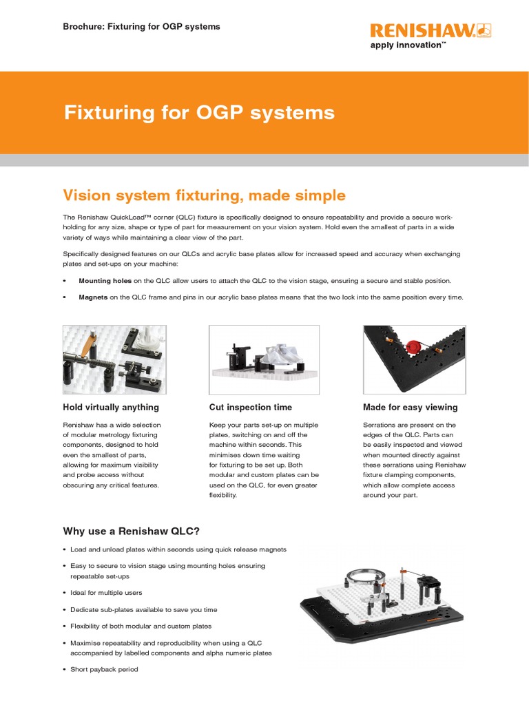 Fixturing For OGP Systems: Vision System Fixturing, Made Simple | PDF ...