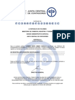 Certificado de Junta Central de Contadores A 19 de Julio 2021