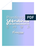 Planificador Semanal de Entrenamientos Evolution Advance