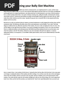 Maintaining Your Bally Slot Machine