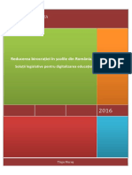 Reducerea Birocrației În Școlile Din România. Soluții Legislative Pentru Digitalizarea Educației.