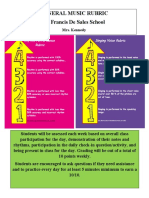 General Music Rubric St. Francis de Sales School: Mrs. Kennedy