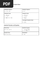 Math 20-1 Formula Sheet