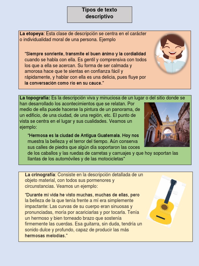 Ejemplos de Textos Descriptivos | PDF | Artes (general)