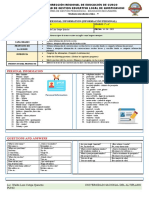 FICHA DE INFORMACIÓN PERSONAL  - 2° SEMANA 2° - 3°