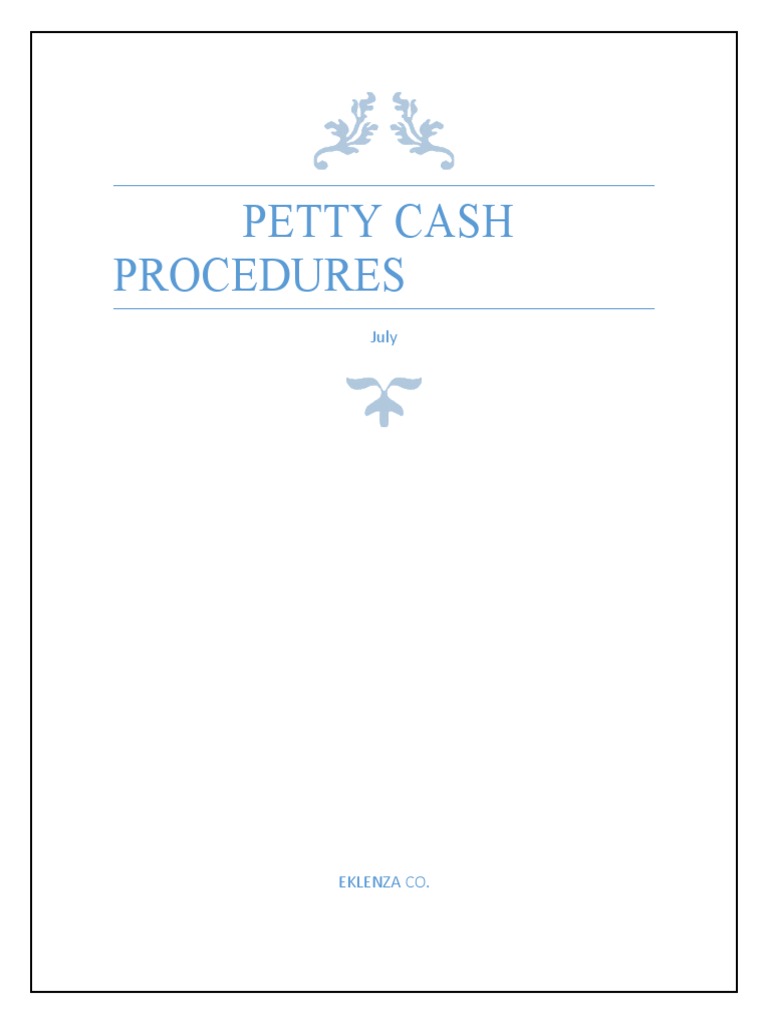 Petty Cash Procedure PDF Receipt Voucher