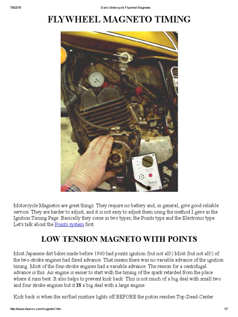 Dans Motorcycle Flywheel PDF Ignition System Electrical Engineering