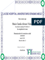 Humanización de La Atención en Salud - Certificado de Humanización