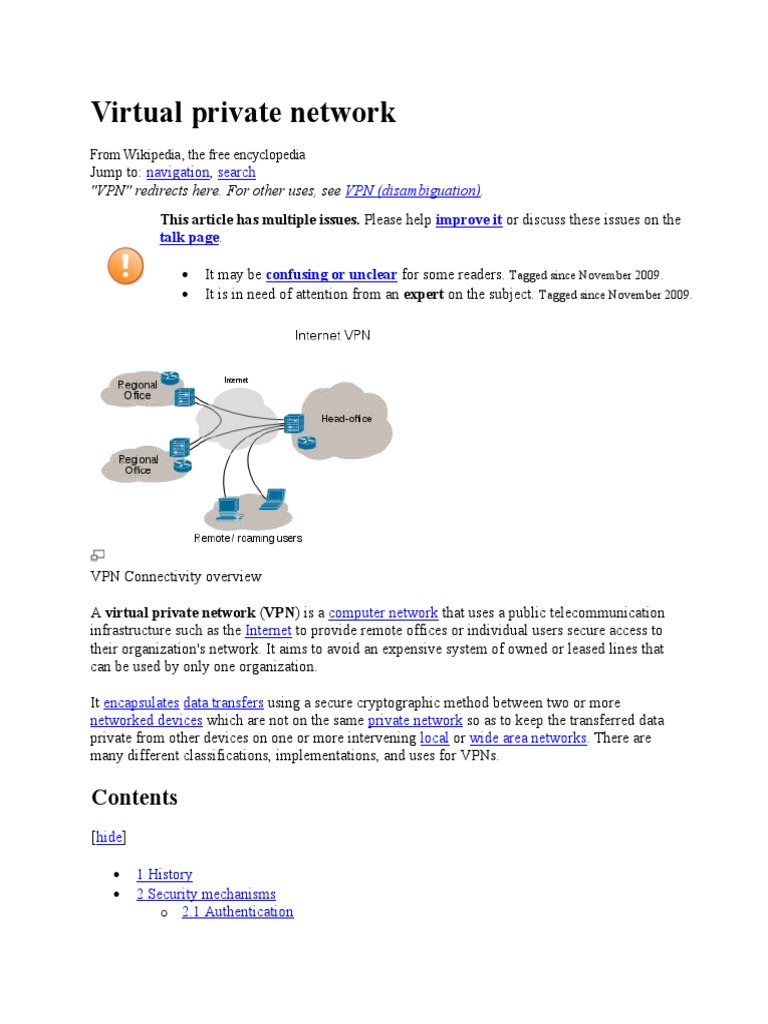 VPN Overview and Security Mechanisms | PDF | Virtual Private Network ...
