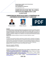 Didactic Competences For The Teaching of Contents in Mathematics and Language