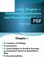 Chapter 5-Summary, Conclusion and Recommendations of Research