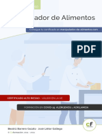 Manual Manipulador de Alimentos Coformacion Formato PDF