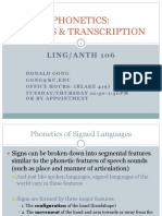 Phonetics: Vowels & Transcription: Ling/Anth 106