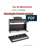 Exercícios de Mecanismo para piano e teclado e teoria musical