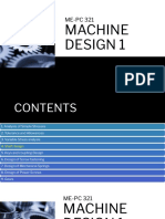 Machine Design 1: ME-PC 321