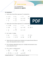 Chapter 3: An Introduction To Algebra: Homework Sheet