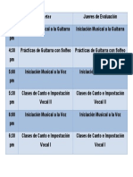 Horario de Clases