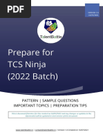 Talent Battle - TCS Ninja - 2022 - Batch - Guide - Version - 1.0