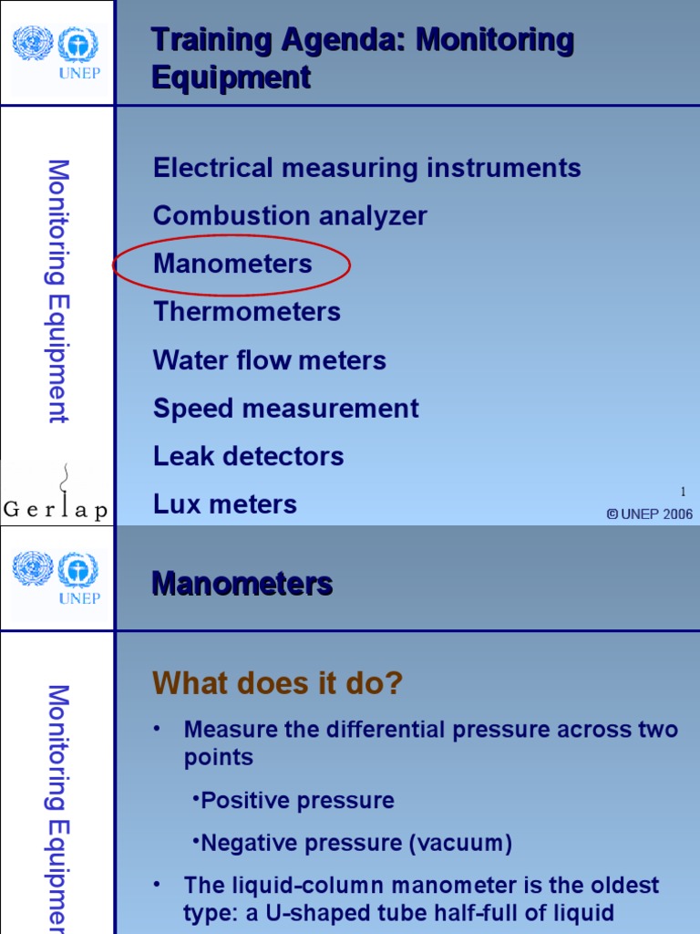 Training Agenda: Monitoring Equipment | PDF