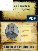 Juan de Plasencia: Custom of Tagalogs: By: Cuesta, Jaina A. Pada-On, Erma Omalay, Ana Marie Villalino, Jovelin