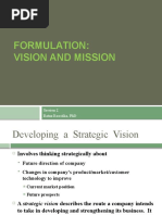 Formulation: Vision and Mission: Session 2 Ratna Roostika, PHD