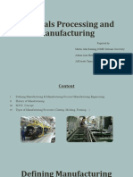 Materials Processing and Manufacturing