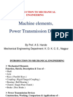 Machine Elements, Power Transmission Devices