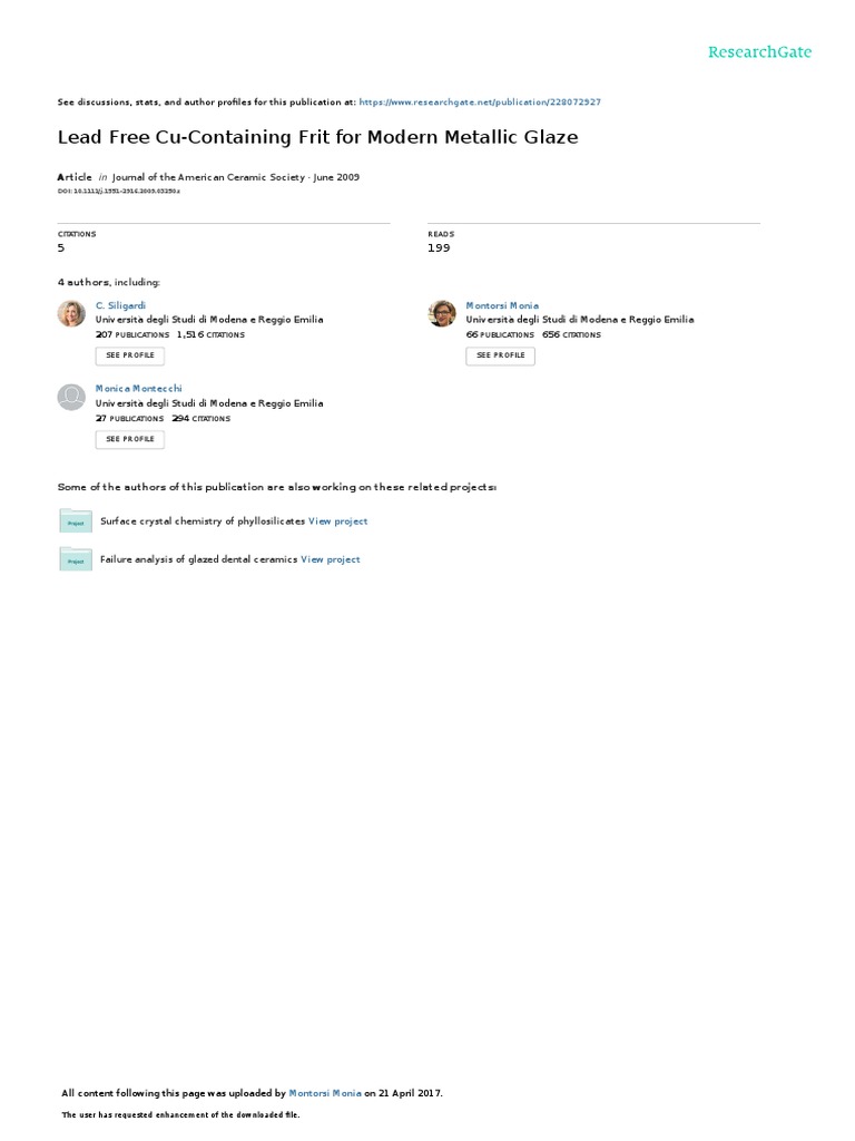 Jacsleadfree PDF X Ray Photoelectron Spectroscopy Glasses